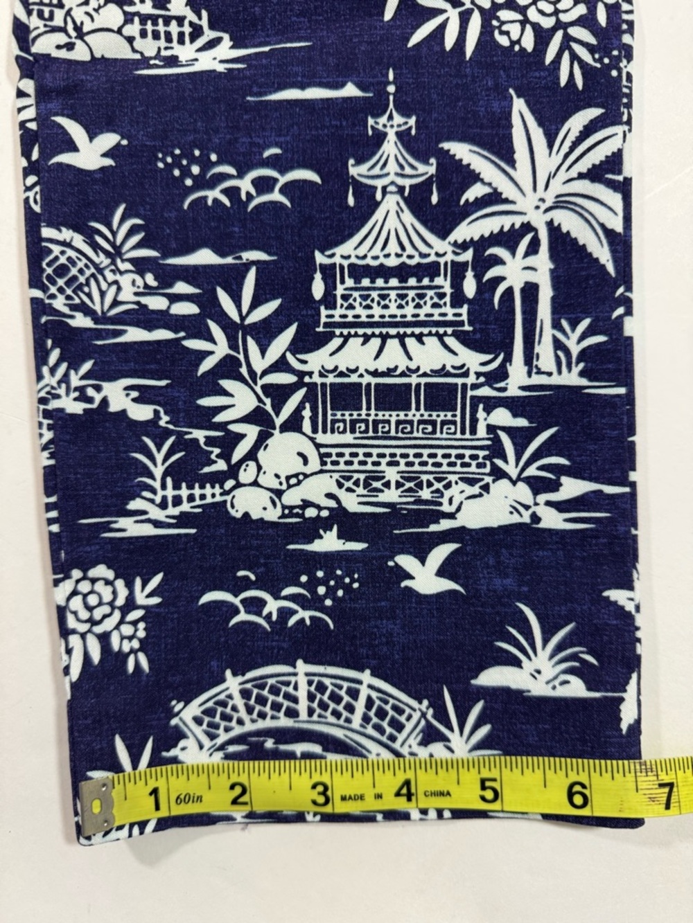 J McLaughlin Masie Pants Blue White Palm Pagoda Print - Picture 7 of 10